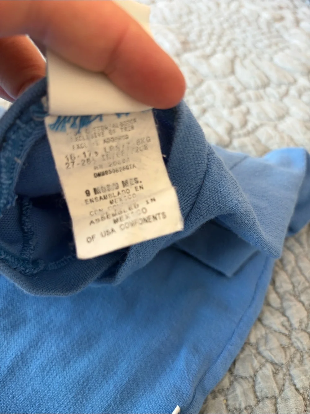Little Me Blue Fleece Footed One-Piece